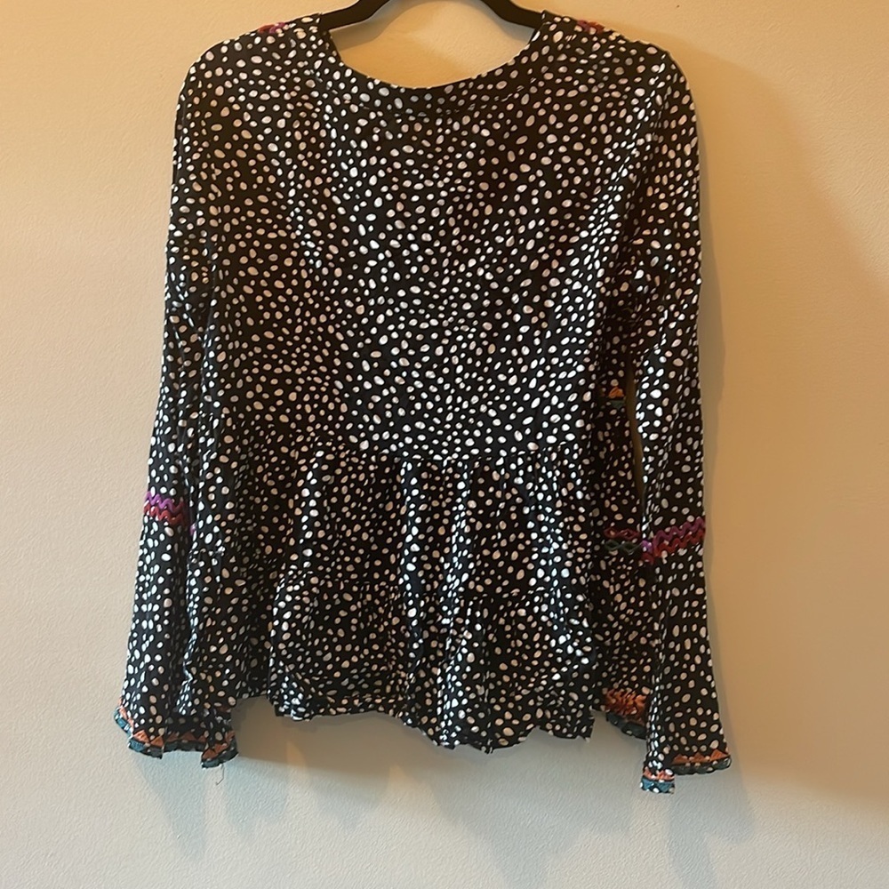 Savanna Jane Polka Dot Long Sleeve Top SZ Small - Picture 9 of 9